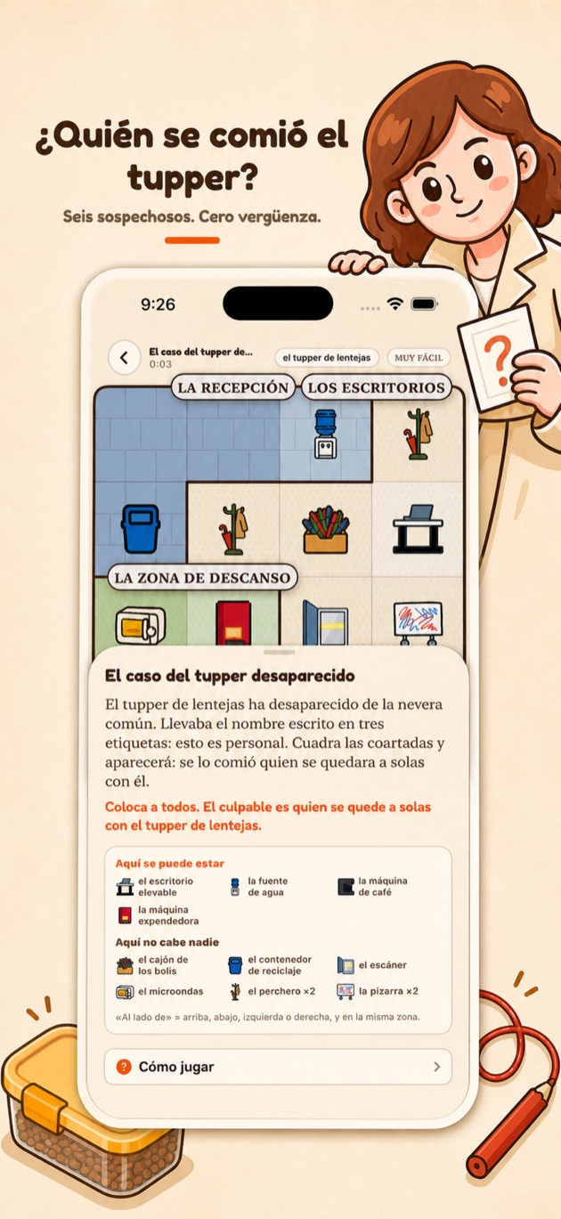 Introducción de un caso de Doña Lupa sobre el misterio del tupper desaparecido